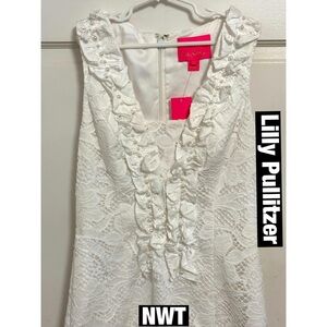 Lilly Pulitzer Kiera Shift Floral Vines Lace Dress Sz 0